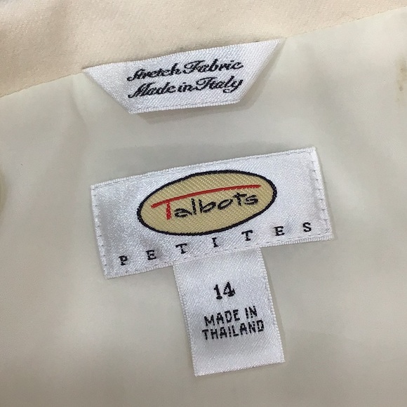 Talbots winter white wool cropped jacket 14 - Picture 7 of 11